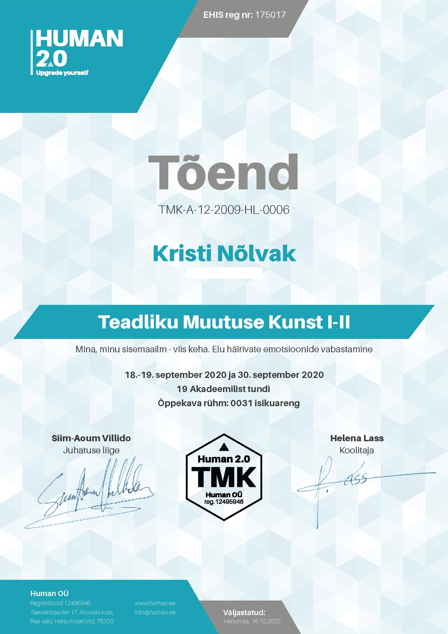 Teadliku Muutuse Kunst I-II