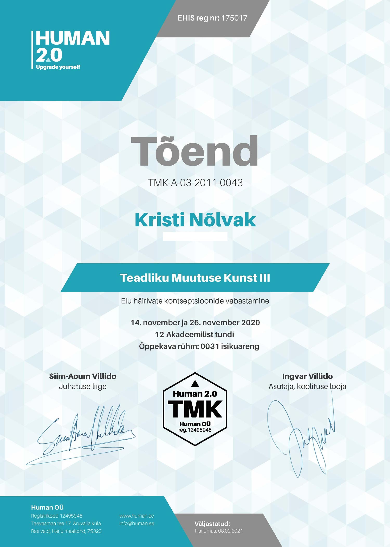 Teadliku Muutuse Kunst III